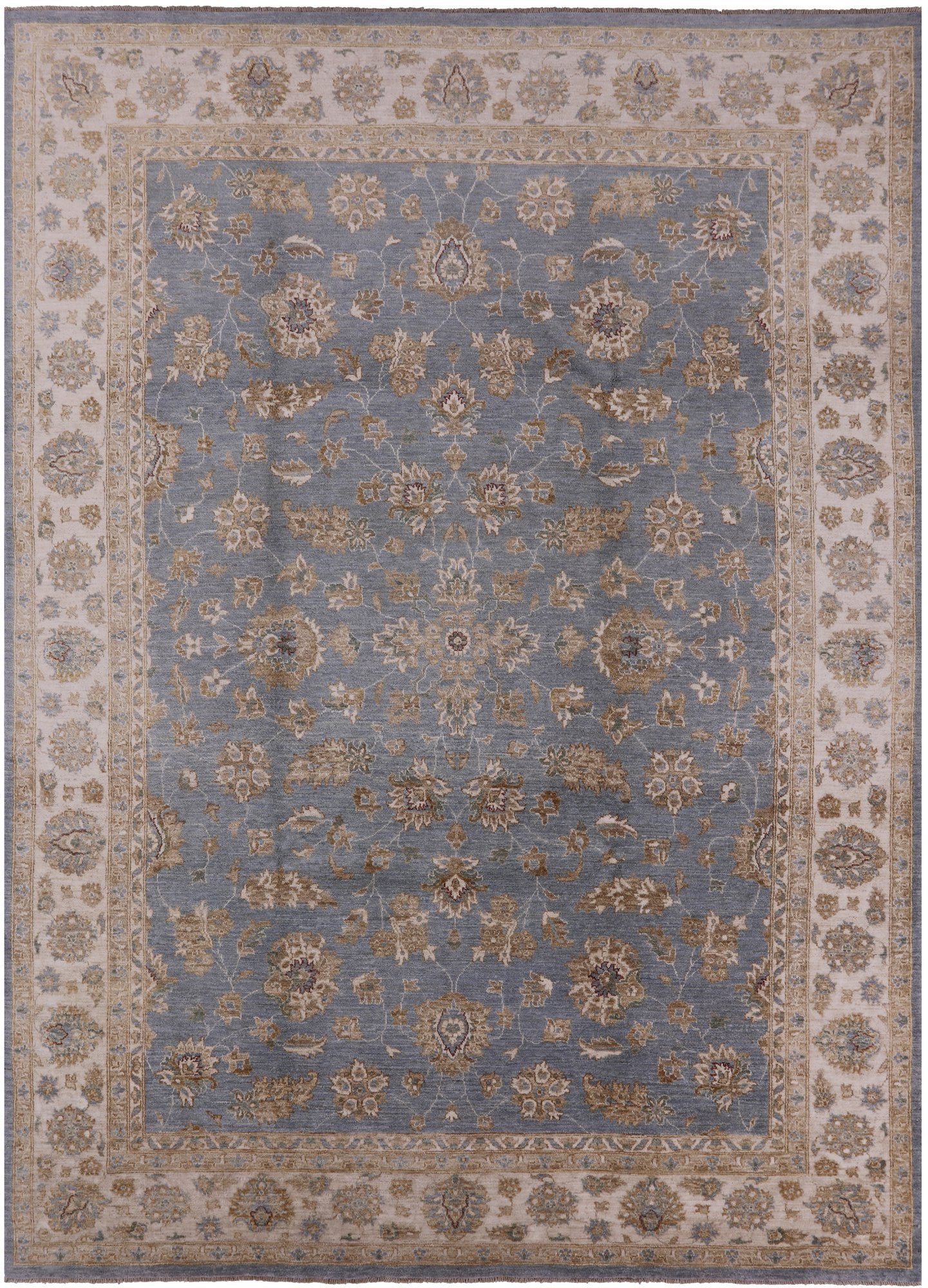 Turkish Oushak Hand Knotted Wool Rug - 9' 1" X 12' 8" - Golden Nile