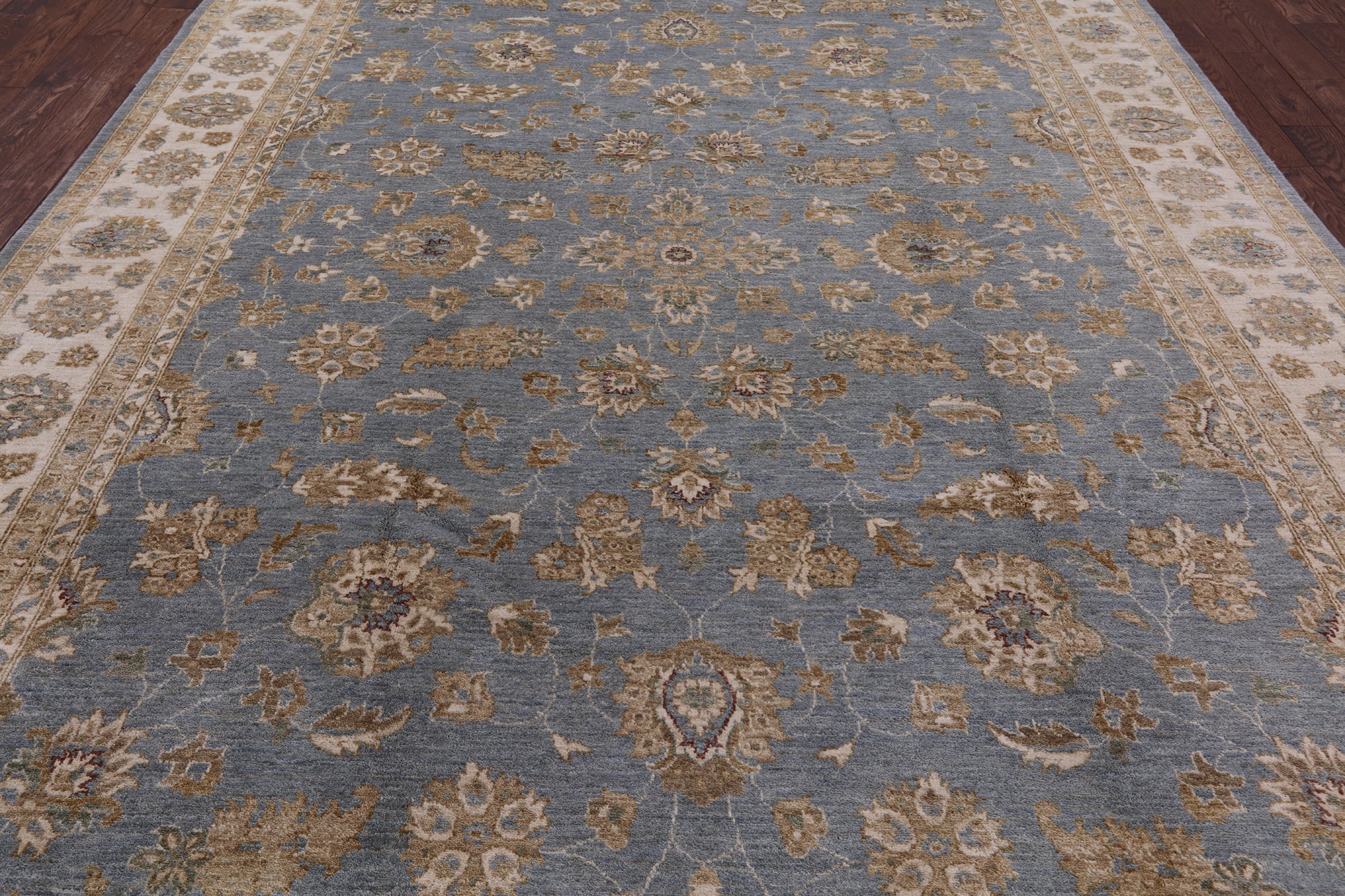 Turkish Oushak Hand Knotted Wool Rug - 9' 1" X 12' 8" - Golden Nile