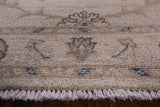 Ivory Peshawar Handmade Wool Runner Rug - 2' 6" X 9' 8" - Golden Nile
