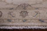 Ivory Peshawar Handmade Wool Runner Rug - 2' 6" X 9' 8" - Golden Nile