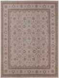 Ivory Turkish Oushak Hand Knotted Wool Area Rug - 9' 2" X 11' 10" - Golden Nile
