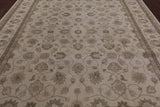 Ivory Turkish Oushak Hand Knotted Wool Area Rug - 9' 2" X 11' 10" - Golden Nile