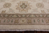 Ivory Turkish Oushak Hand Knotted Wool Area Rug - 9' 2" X 11' 10" - Golden Nile