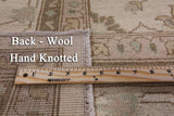 Ivory Turkish Oushak Hand Knotted Wool Area Rug - 9' 2" X 11' 10" - Golden Nile