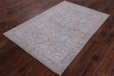 Peshawar Handmade Wool Area Rug - 4' 1" X 6' 1" - Golden Nile