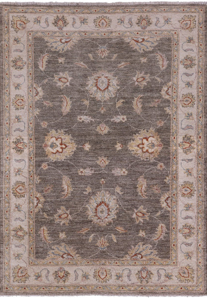 Oriental Oushak Wool Area Rug - 3' 6" X 4' 10" - Golden Nile