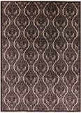 Brown William Morris Hand Knotted Wool Rug - 8' 3" X 11' 5" - Golden Nile