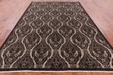 Brown William Morris Hand Knotted Wool Rug - 8' 3" X 11' 5" - Golden Nile