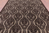 Brown William Morris Hand Knotted Wool Rug - 8' 3" X 11' 5" - Golden Nile