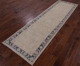 Ivory Peshawar Hand Knotted Runner Rug - 2' 8" X 9' 6" - Golden Nile