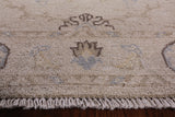 Ivory Peshawar Hand Knotted Wool Runner Rug - 2' 6" X 9' 10" - Golden Nile