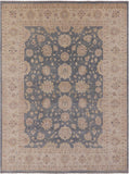 Turkish Oushak Hand Knotted Wool Rug - 8' 10" X 11' 10" - Golden Nile