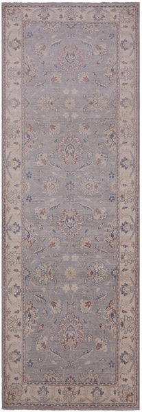 4 x 12 Runner Blue Oriental Chobi Peshawar Rug - Golden Nile