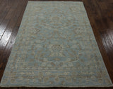 Oushak Oriental Floral Wool Area Rug 4 X 6 - Golden Nile