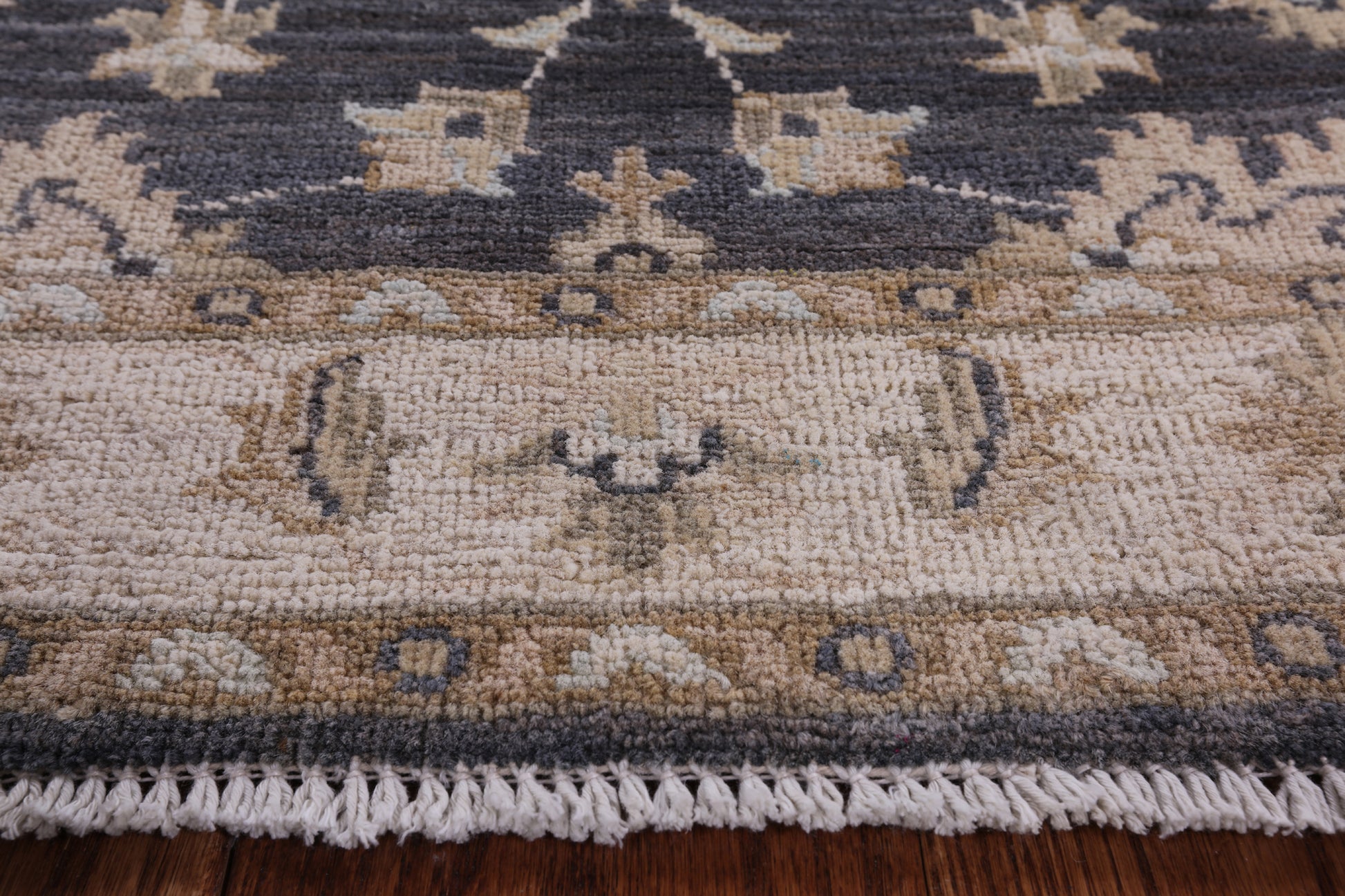 Grey Turkish Oushak Handmade Wool Runner Rug - 2' 8" X 9' 7" - Golden Nile