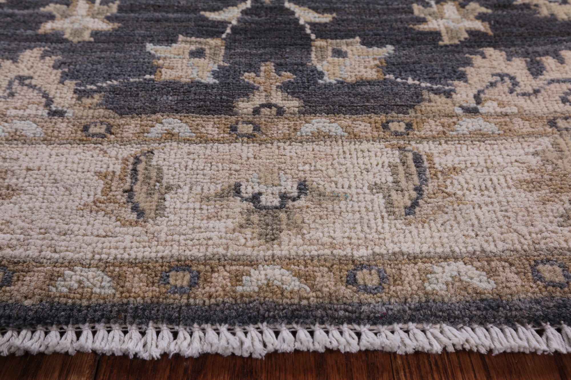 Grey Turkish Oushak Handmade Wool Runner Rug - 2' 8" X 9' 7" - Golden Nile