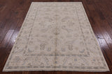 Hand Knotted Oushak Oriental Wool Area Rug - 5' X 6' 10" - Golden Nile