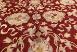 Red Peshawar Hand Knotted Area Rug - 12' 2" X 18' 1" - Golden Nile