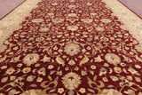 Red Peshawar Hand Knotted Area Rug - 12' 2" X 18' 1" - Golden Nile