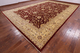 Red Peshawar Hand Knotted Area Rug - 12' 2" X 18' 1" - Golden Nile