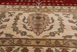 Red Peshawar Hand Knotted Area Rug - 12' 0" X 14' 10" - Golden Nile