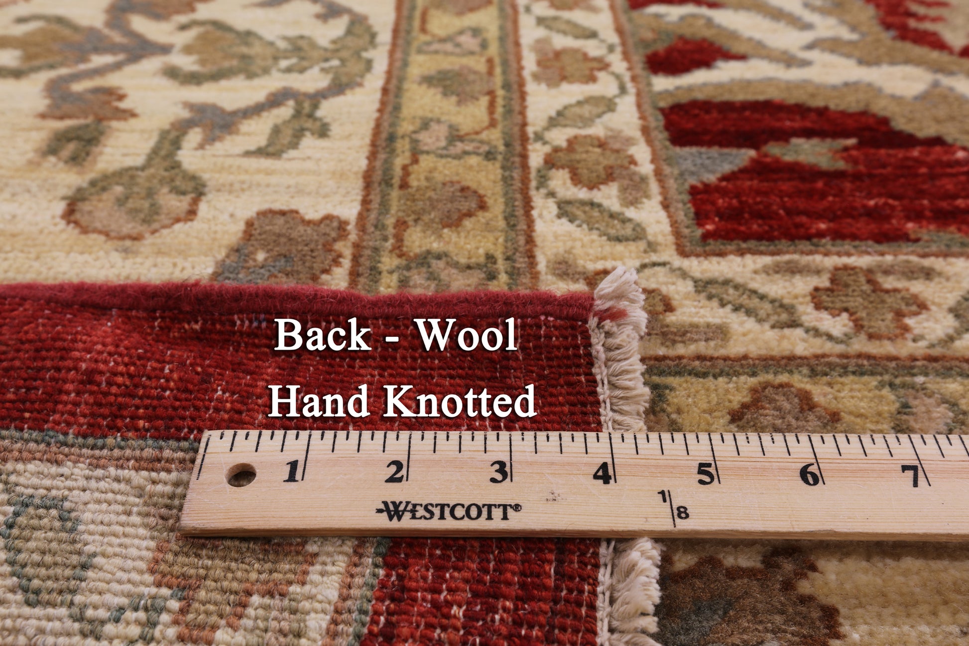 Red Peshawar Hand Knotted Area Rug - 12' 0" X 14' 10" - Golden Nile