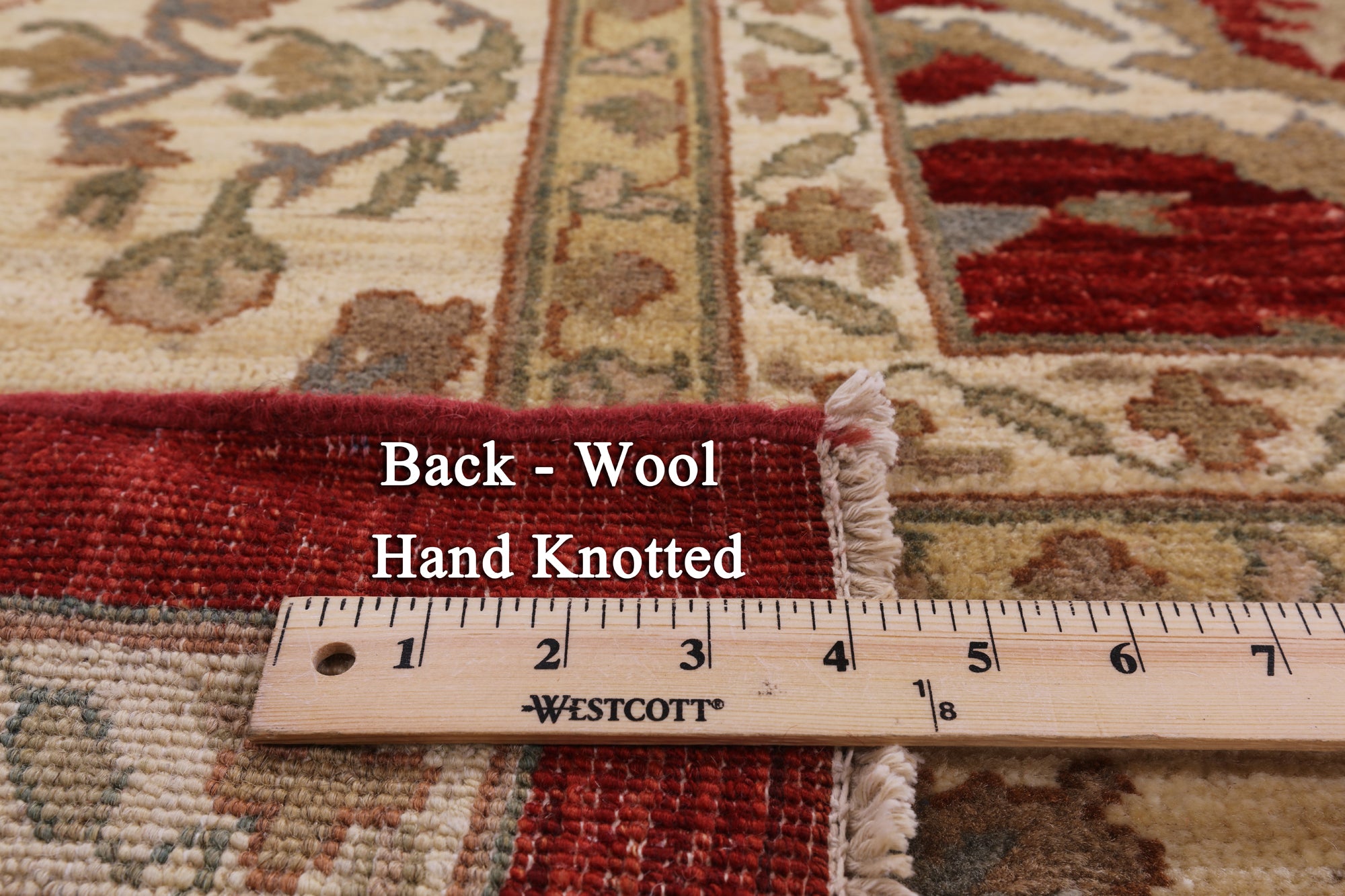 Red Peshawar Hand Knotted Area Rug - 12' 0" X 14' 10" - Golden Nile