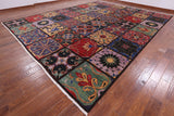 Arts & Crafts Stained Glass Hand Knotted Rug - 12' 1" X 15' 7" - Golden Nile