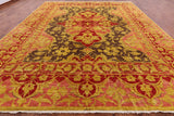 William Morris Handmade Wool Area Rug - 12' 0" X 14' 8" - Golden Nile
