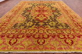 William Morris Handmade Wool Area Rug - 12' 0" X 14' 8" - Golden Nile