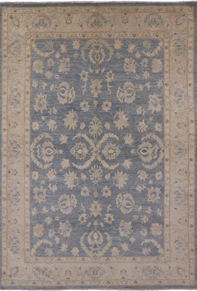 Peshawar Handmade Wool Area Rug - 6' 1" X 9' 0" - Golden Nile