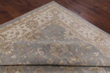 Grey Peshawar Hand Knotted Wool Area Rug - 9' 0" X 12' 0" - Golden Nile