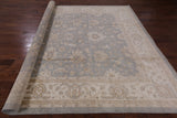 Grey Peshawar Hand Knotted Wool Area Rug - 9' 0" X 12' 0" - Golden Nile