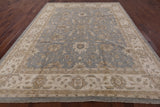 Grey Peshawar Hand Knotted Wool Area Rug - 9' 0" X 12' 0" - Golden Nile