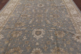 Grey Peshawar Hand Knotted Wool Area Rug - 9' 0" X 12' 0" - Golden Nile