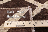 Brown Persian Gabbeh Handmade Wool Rug - 8' 2" X 9' 2" - Golden Nile