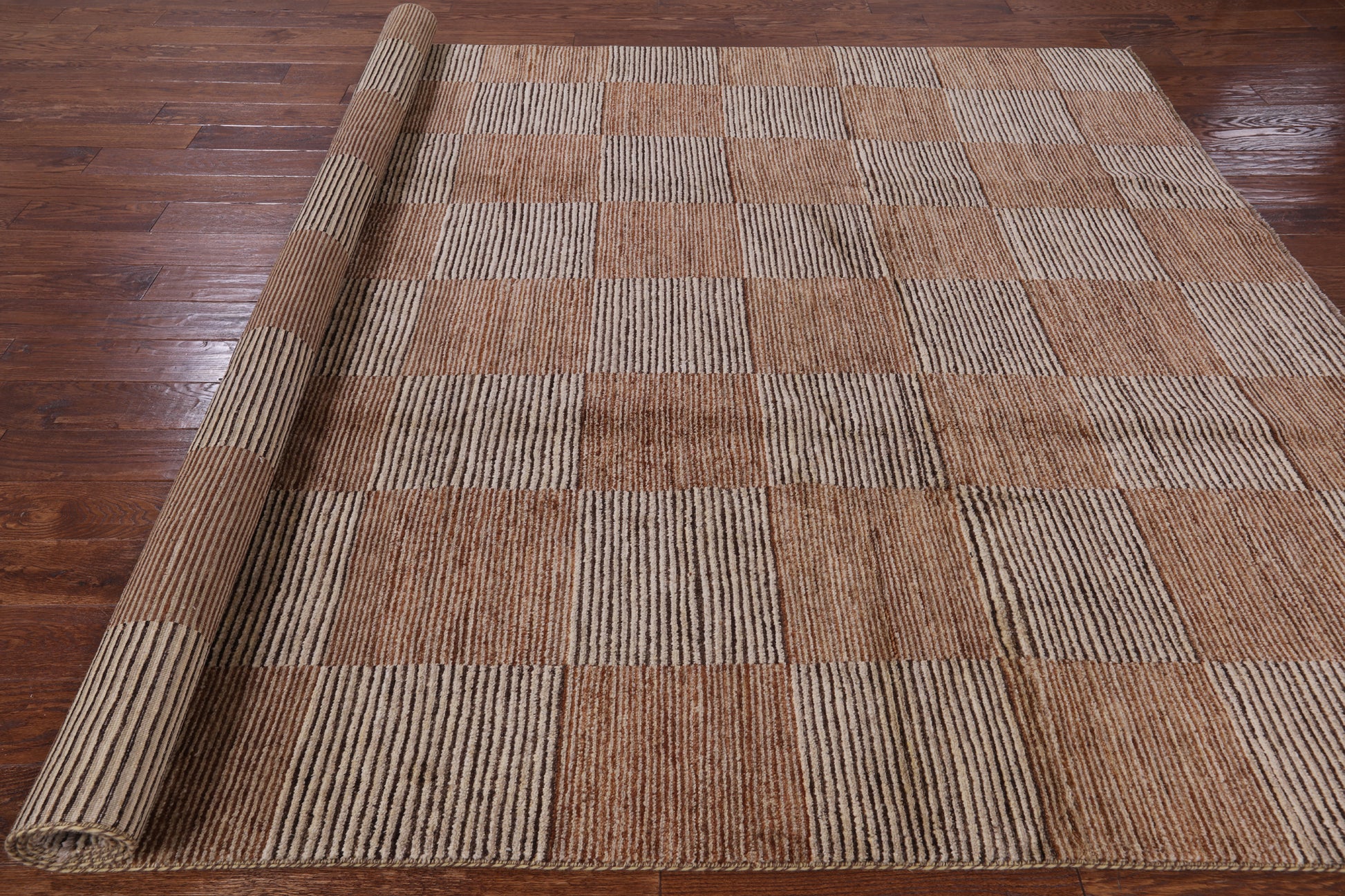 Persian Gabbeh Handmade Wool Rug - 8' 1" X 10' 3" - Golden Nile