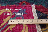Blue William Morris Handmade Wool Rug - 9' 0" X 11' 7" - Golden Nile