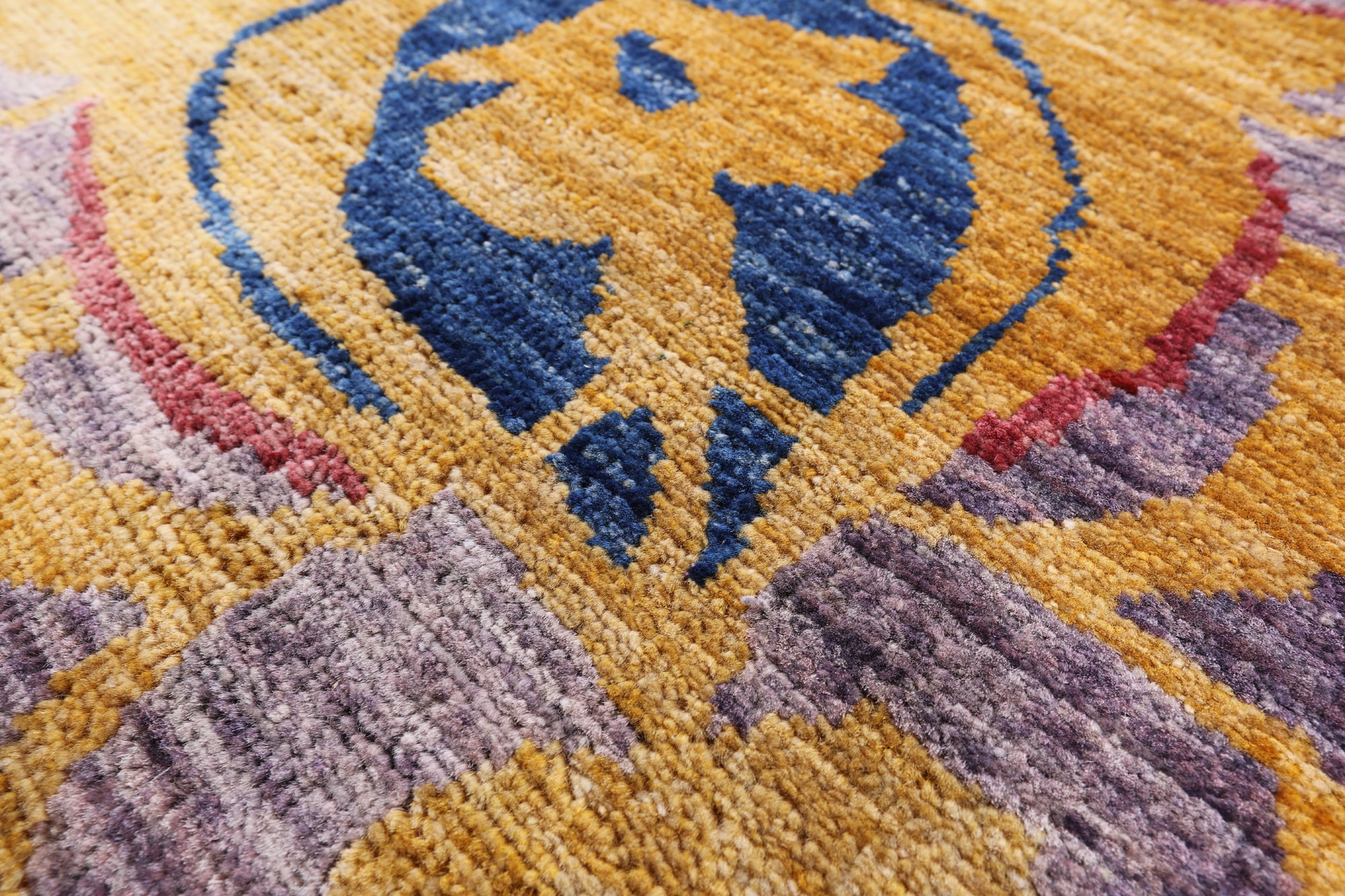 William Morris Handmade Wool Area Rug - 9' 2" X 11' 10" - Golden Nile