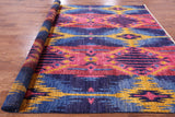 Ikat Handmade Wool Area Rug - 8' 3" X 10' 3" - Golden Nile