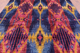 Ikat Handmade Wool Area Rug - 8' 3" X 10' 3" - Golden Nile