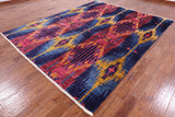 Ikat Handmade Wool Area Rug - 8' 3" X 10' 3" - Golden Nile