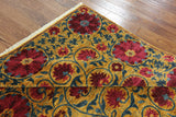 William Morris Handmade Wool Area Rug - 6' 2" X 8' 9'' - Golden Nile