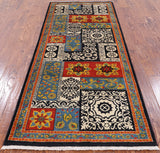 William Morris Hand Knotted Wool Runner Rug - 3' 2" X 8' 2" - Golden Nile