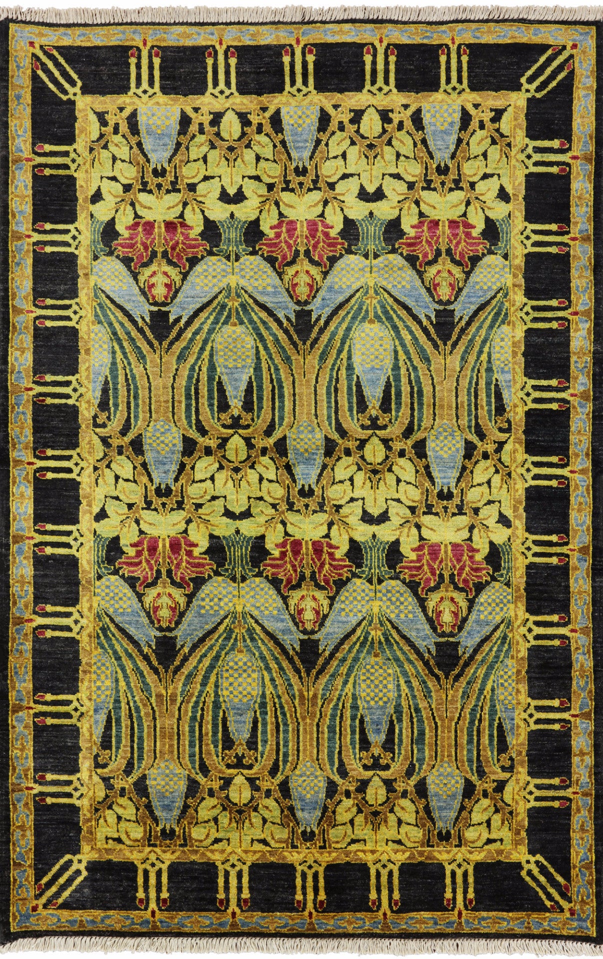 Oriental Handmade Modern 4 X 6 Art Deco Area Rug – Golden Nile