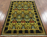 Oriental Handmade Modern 4 X 6 Art Deco Area Rug - Golden Nile