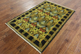 Oriental Handmade Modern 4 X 6 Art Deco Area Rug - Golden Nile