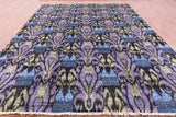 Ikat Handmade Wool Area Rug - 9' 1" X 12' 5" - Golden Nile