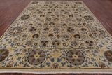 Ivory William Morris Handmade Wool Rug - 9' 3" X 11' 9" - Golden Nile