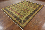 Modern Suzani Hand Knotted Area Rug 8 X 10 - Golden Nile